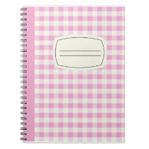 Pink Plaid Composition Notebook 