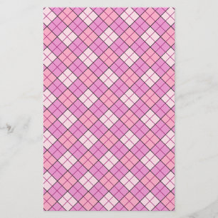 Pink Plaid Craft Paper