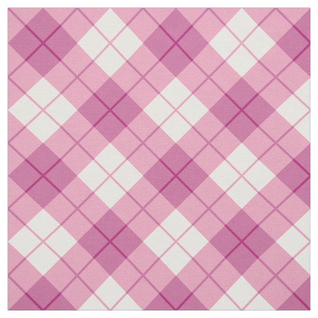 Pink Plaid Fabric (Swatch)