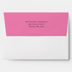 Pink Plaid Gingham Check Heart Simple Envelope