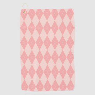 Pink Plaid Golf Towel