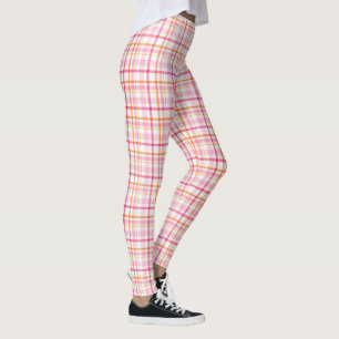 Pink Plaid Leggings