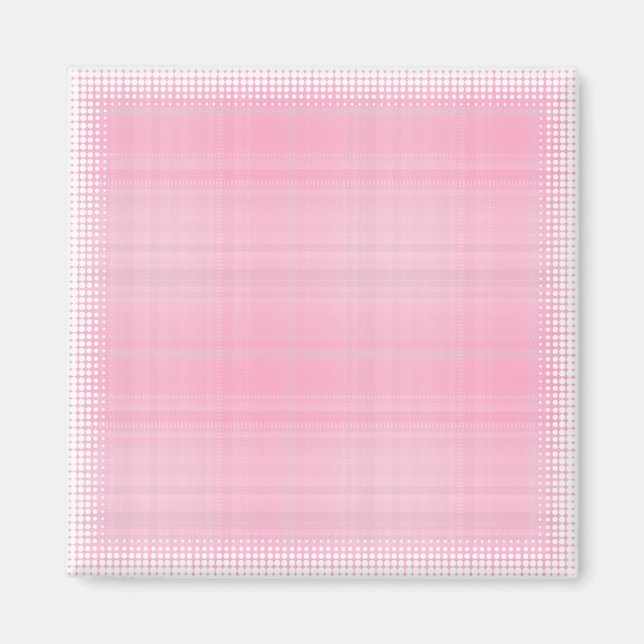 Pink Plaid Magnet (Front)
