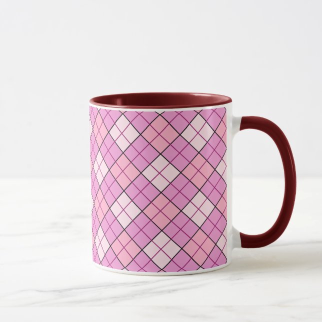 Pink Plaid Mug (Right)