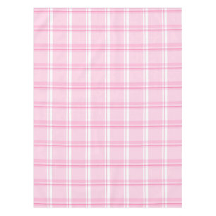Pink Plaid Pattern Tablecloth