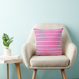 Pink Plaid Pop Cushion