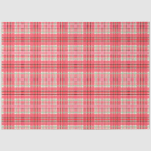 Pink Plaid Tartan Tissue Paper