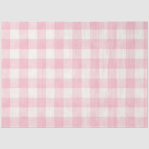 Pink Plaid  Tissue Paper