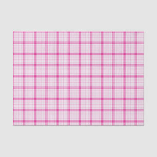 Pink Plaid Tissue Paper