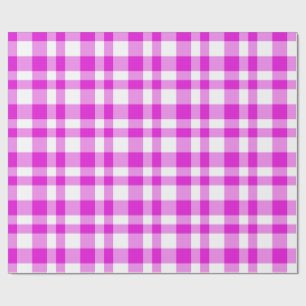 Pink Plaid Wrapping Paper