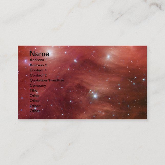 Pink Pleiades Infrared SSC2007 07b Business Card (Front)