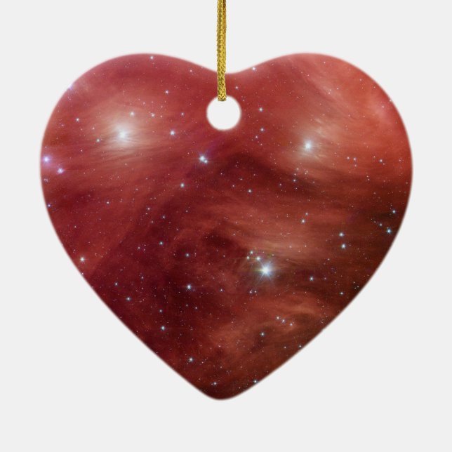 Pink Pleiades Infrared SSC2007 07b Ceramic Tree Decoration (Back)