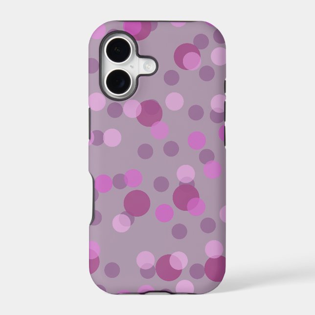 pink, plum and faded purple polka dots (Back)