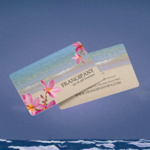 Pink Plumeria Beach Spa Resort Boutique B&B Business Card