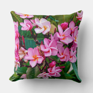 Pink Plumeria Cushion