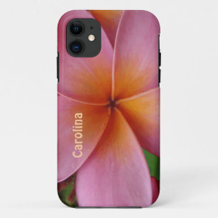 Pink Plumeria Flower Personalised iphone 5 Cover