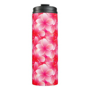 Pink Plumeria Thermal Tumbler