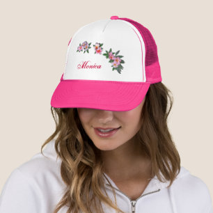 Pink Plumeria Trucker Hat