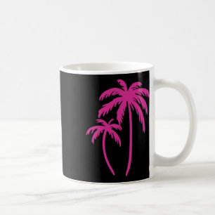 Pink Pocket Palm Tree Cute Hawaiian Summer Vacatio Coffee Mug