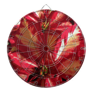 Pink Poinsettia Dartboard