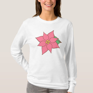 Pink Poinsettia T Shirt