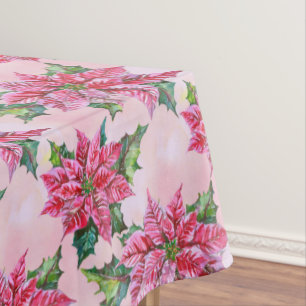 Pink Poinsettia  Tablecloth