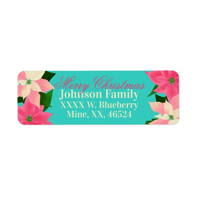 Pink Poinsettias Christmas (Front)