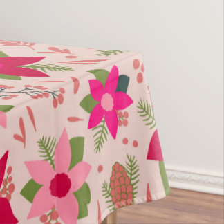 Pink Poinsettias Tablecloth