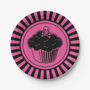 Pink Poison Cupcake Personalised Paper Plate