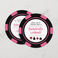 Pink Poker Chip Vegas Casino Bachelorette Party