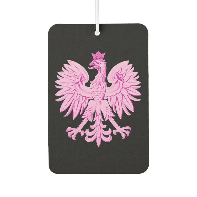 Pink Polish eagle  car magnet Car Air Freshener (Front)