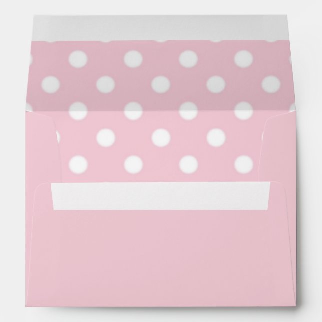 Pink Polka Dot Baby Shower Envelope (Back (Bottom))
