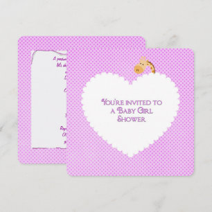 Pink Polka Dot Baby Shower Invitation