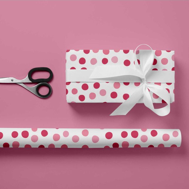 Pink Polka Dot Baby Wrapping Paper (Creator Uploaded)