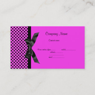 PINK POLKA DOT BOW BUSINESS CARD