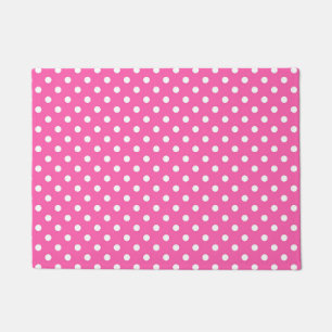 Pink Polka Dot Breast Cancer Awareness Pattern Doormat