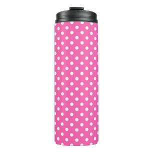 Pink Polka Dot Breast Cancer Awareness Pattern Thermal Tumbler