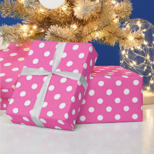 Pink Polka Dot Breast Cancer Awareness Pattern Wrapping Paper
