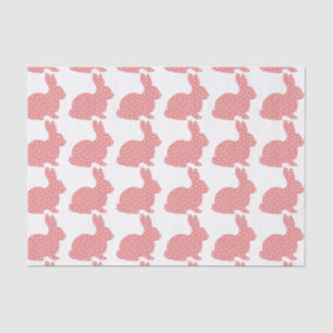Pink Polka Dot Bunnies Tissue Paper