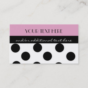 Pink Polka Dot Business Card