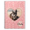 Pink Polka Dot Crosshatch Heart Photo Frame