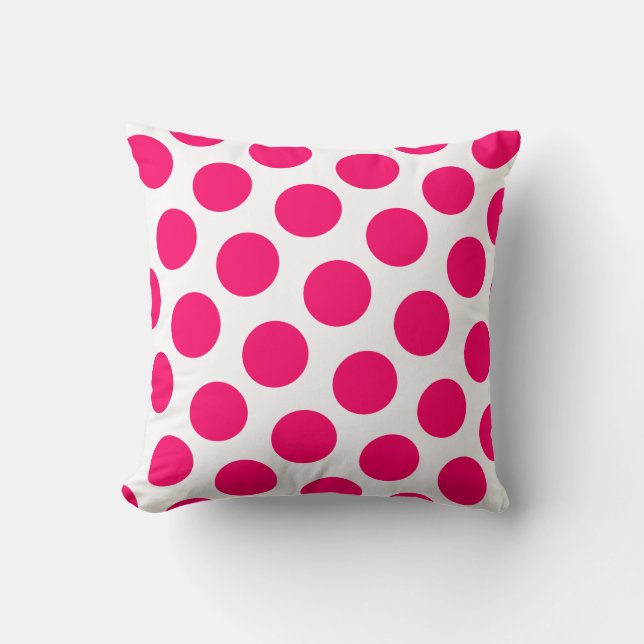 Pink Polka Dot Cushion (Front)