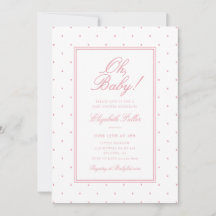 Pink Polka Dot Girl Baby Shower