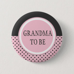 Pink Polka Dot - "Grandma to Be" Pin