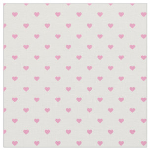 Pink Polka Dot Hearts Fabric
