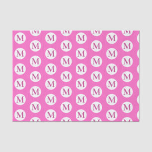 Pink Polka Dot Monogram Tissue Paper