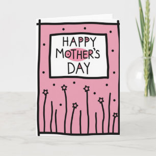 Pink Polka Dot Mothers Day Card