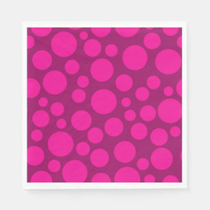 Pink polka dot napkin
