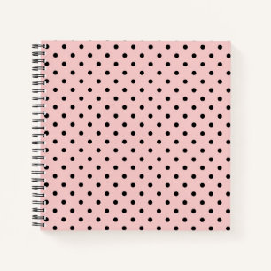 Pink, polka dot notebook