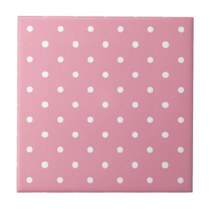 Pink Polka Dot Pattern Tile